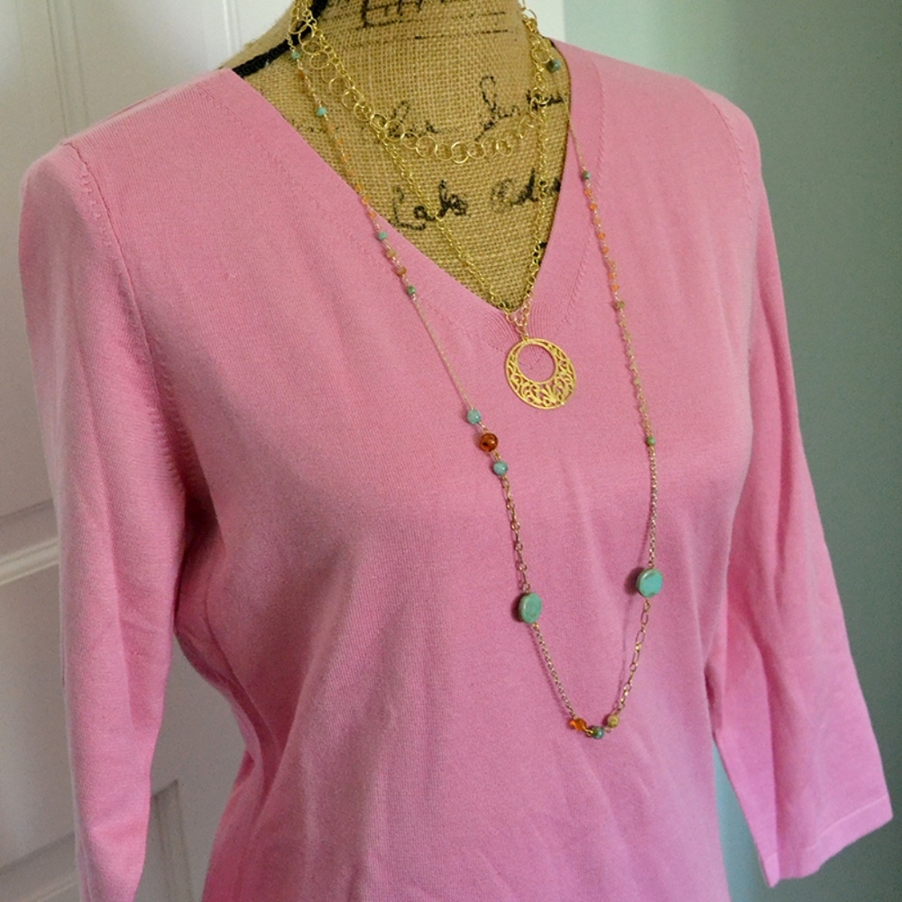 Pink Silk Sweater